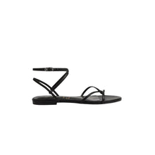 Sam Edelman Ellina Strappy Flat Sandal - Black Leather