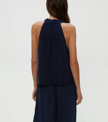 Michael Stars Viola Gauze Tank - Nocturnal