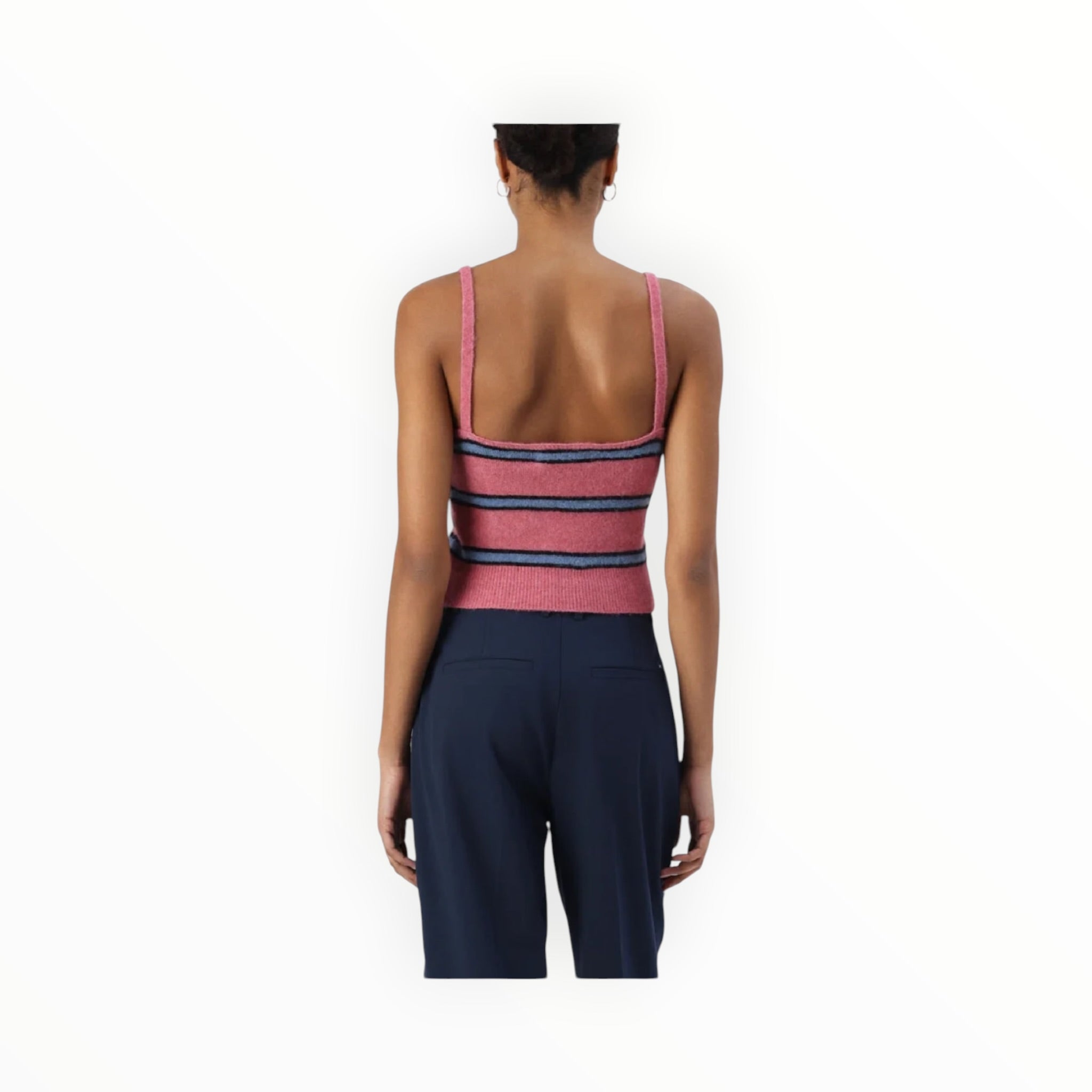 Samsøe Samsøe Sanoura Top - Wine Stripe