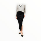 27 Miles Malibu Betsi Ribbed Pencil Skirt - Black