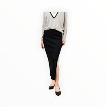 27 Miles Malibu Betsi Ribbed Pencil Skirt - Black