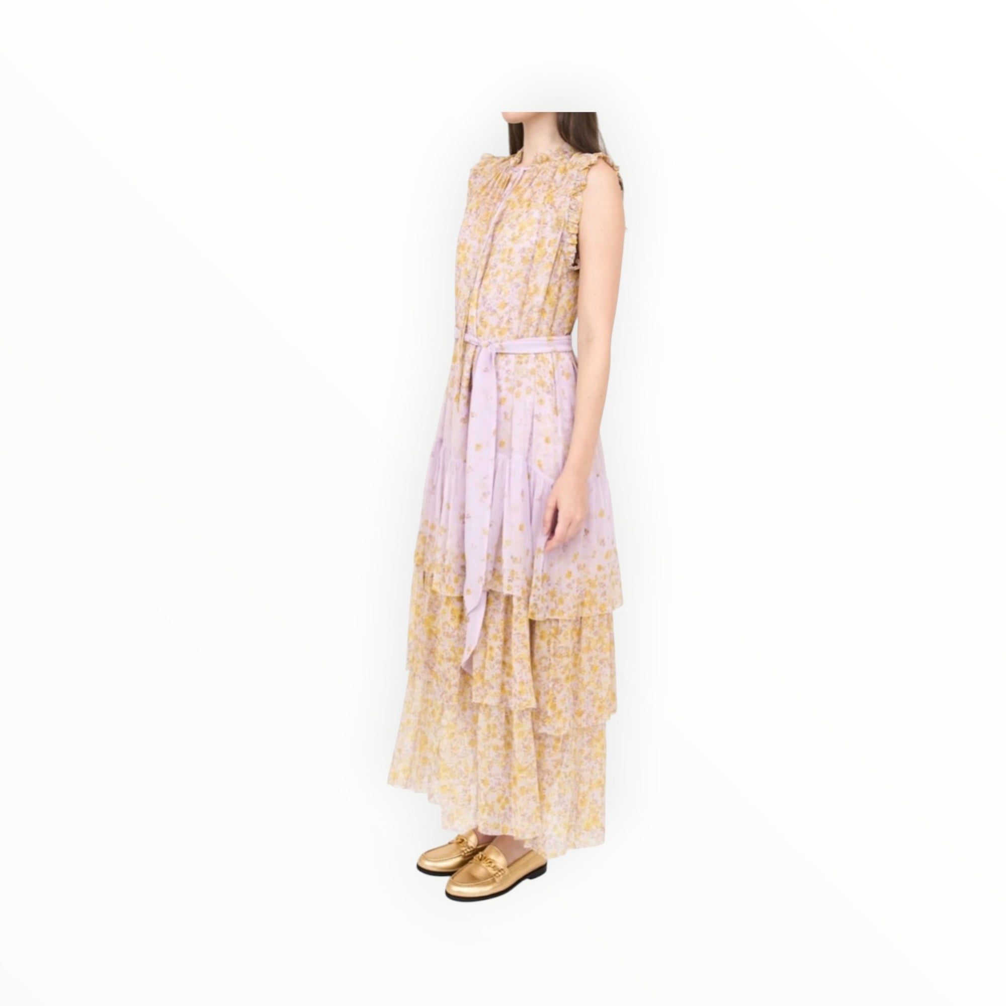 Christy Lynn Christian Dress- Falling Floral Mauve