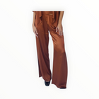 Starkx Silky Side Slit Pants - Rich Brown