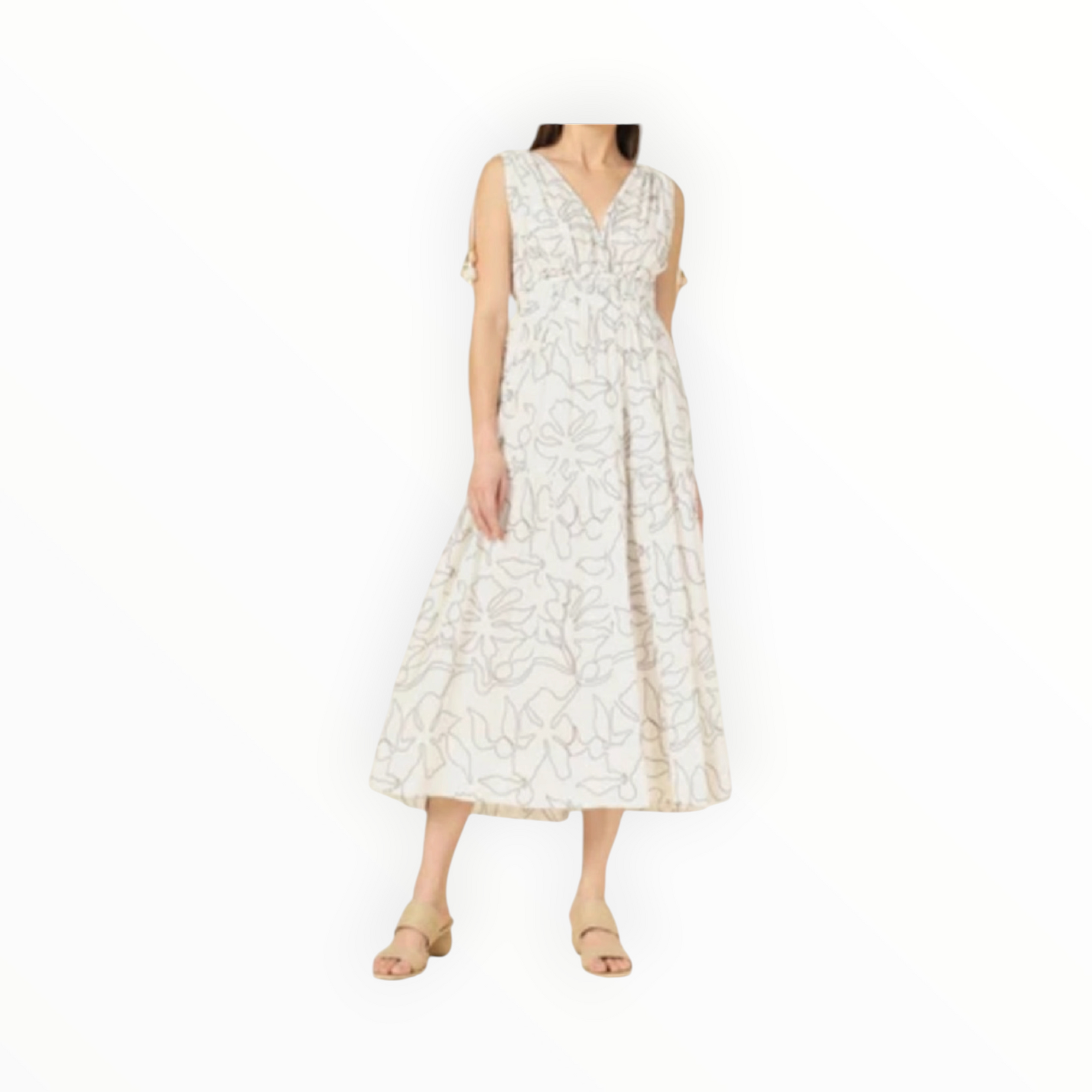 Omika Rosalita Midi Dress - Uma Coconut
