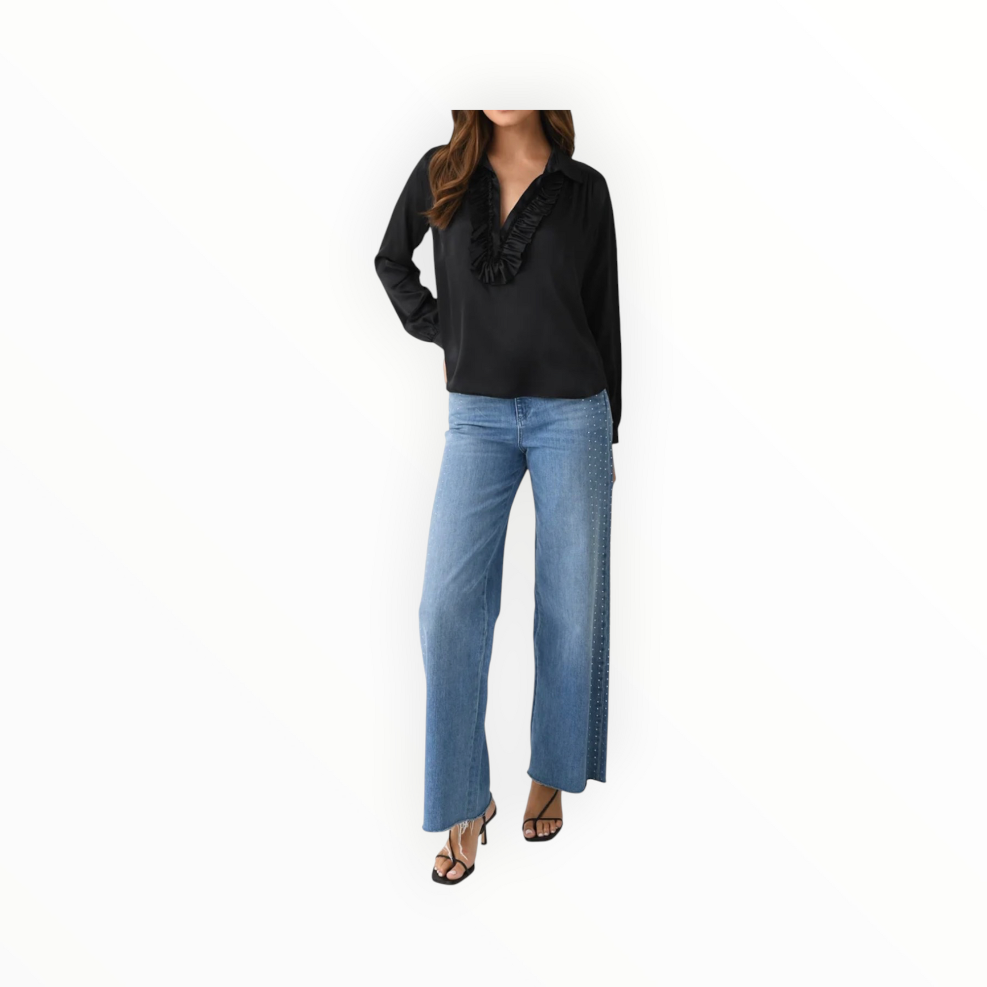 LE JEAN Diamond Column Jean - Crystal Blue
