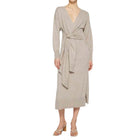 SIMKHAI Skyla Knit Wrap Dress - Fawn