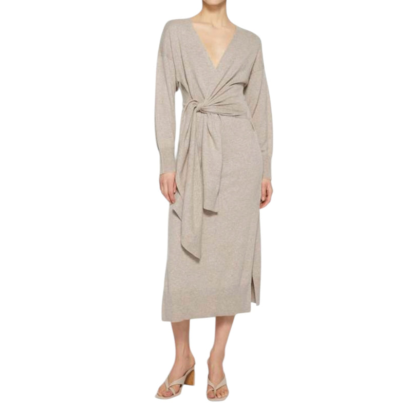 SIMKHAI Skyla Knit Wrap Dress - Fawn