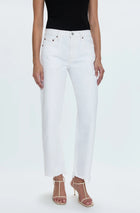 Pistola Lexi Mid Rise Bowed Straight Jean - Luxe Vintage White