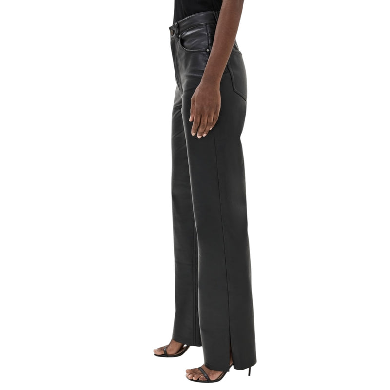 Anine Bing Roy Recycled Leather Pants - Black