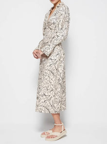 Jonathan Simkhai Lee Multicolor Print Long Sleeve Midi Dress