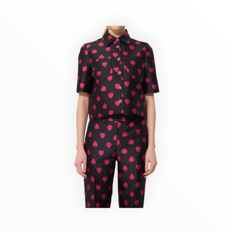 Tara Jamon Carolane Shirt - Black Heart Print