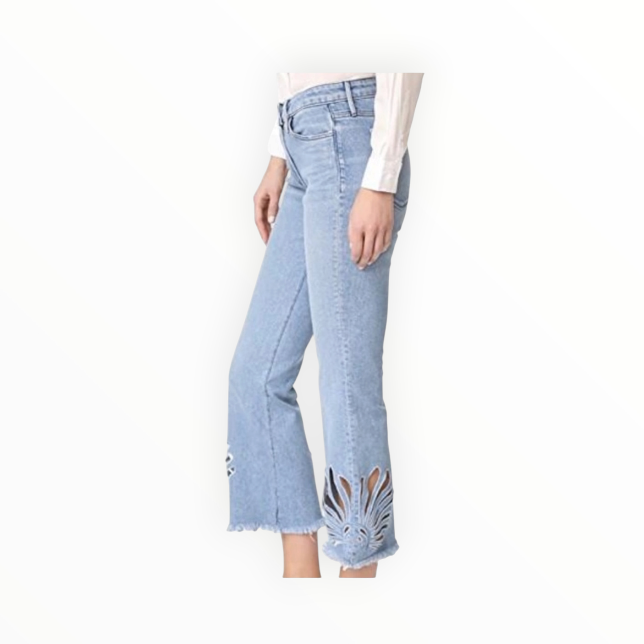 3x1 Freja Crop Bell Jeans - Elkhorn