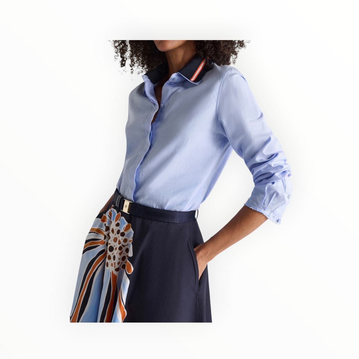 Dorothee Schumacher Powerful Ease Blouse - Oxford Blue