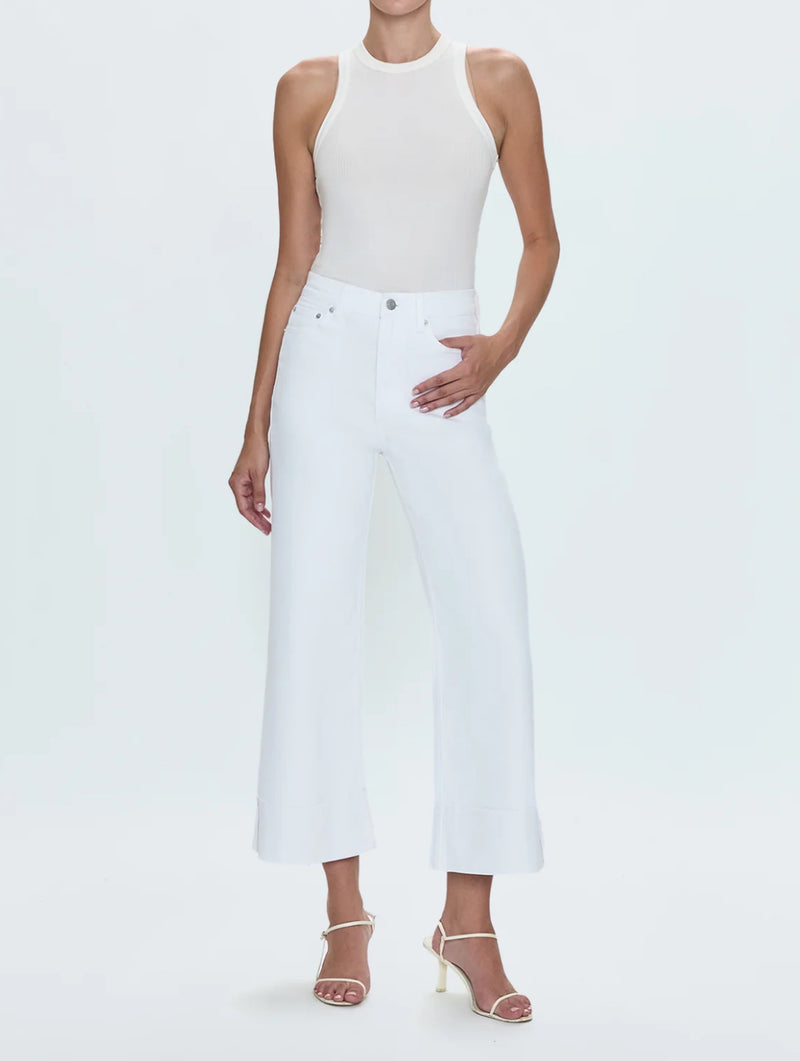 Pistola Lana High Rise Ultra Wide Leg Jean - Vivid White