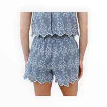 Bella Dahl Scallop Border Catalina Short - Floral Gingham