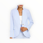 Melly M Seersucker Back Bay Blazer - Blue Stripe
