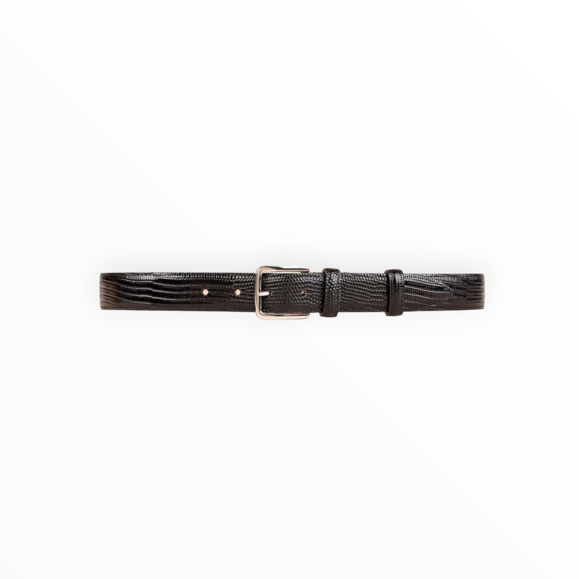 Barbara Bui Lizard Embossed Medium Belt - Black
