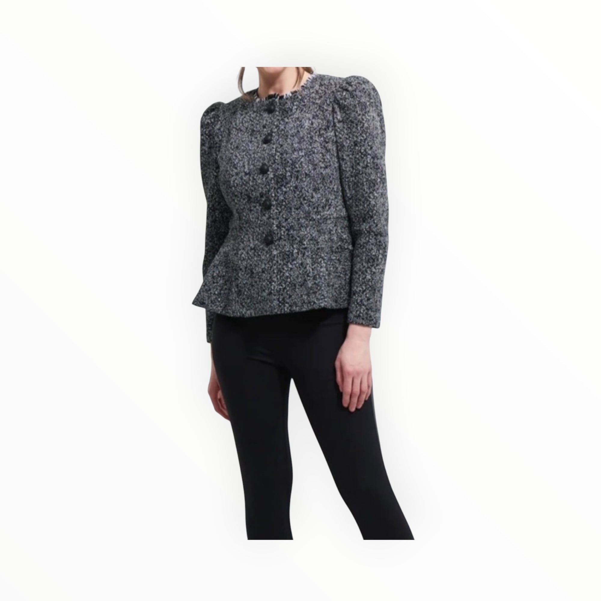 Joseph Ribkoff Jacquard Blazer - Black/White