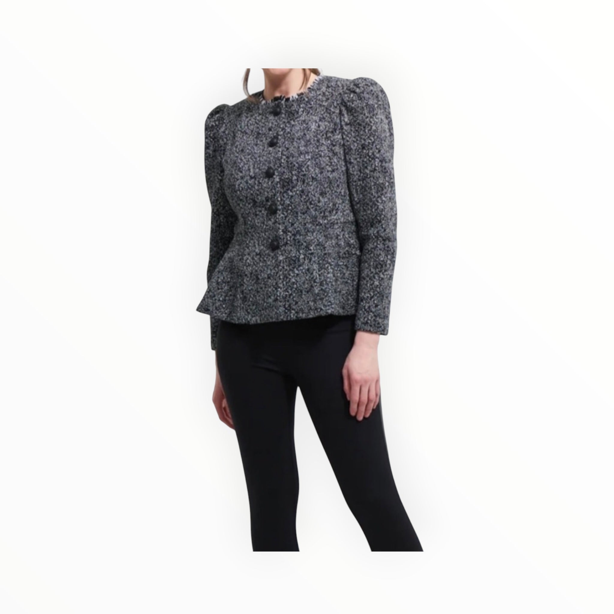 Joseph Ribkoff Jacquard Blazer - Black/White