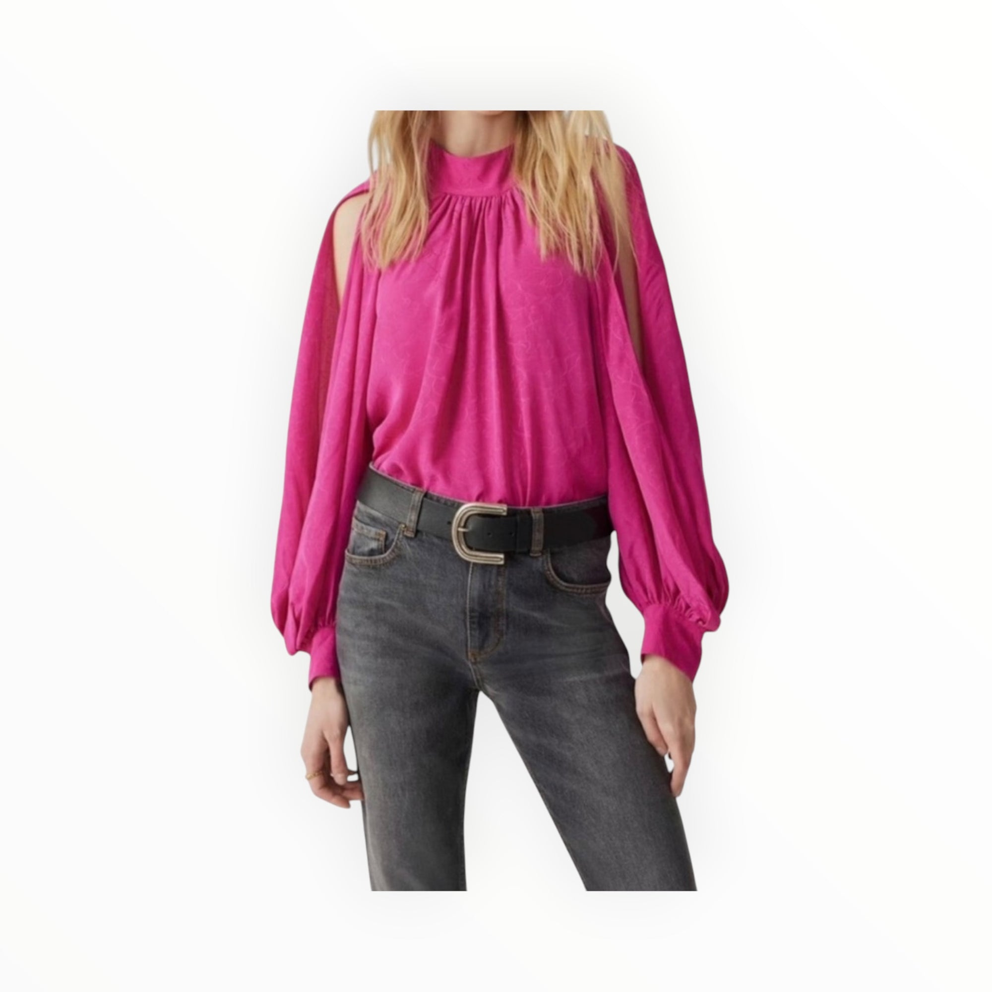 ba&sh Stefy Flowing Blouse - Fuchsia