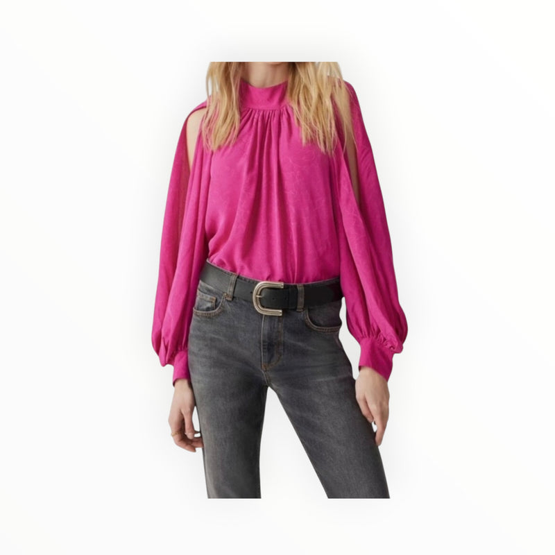 ba&sh Stefy Flowing Blouse - Fuchsia