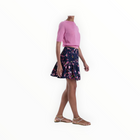 Karina Grimaldi Lola Print Skirt - Navy Summer Whisper