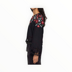 Sea New York Rosaline Embroidery Long Sleeve Top - Black