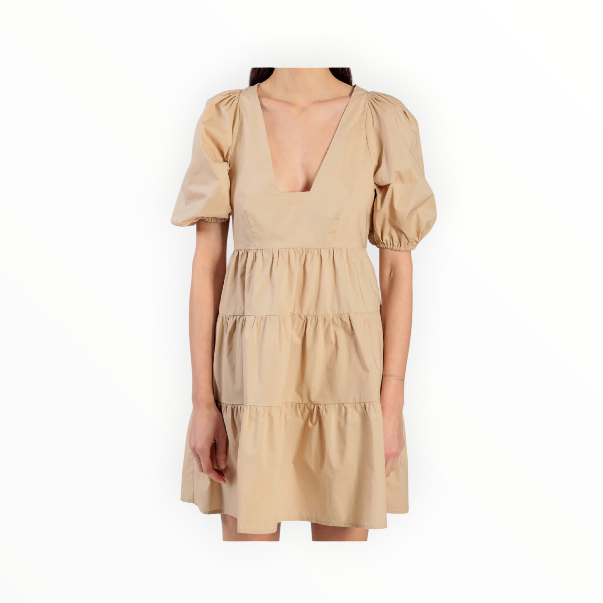 Bird & Knoll Gigi Mini Dress - Wheat
