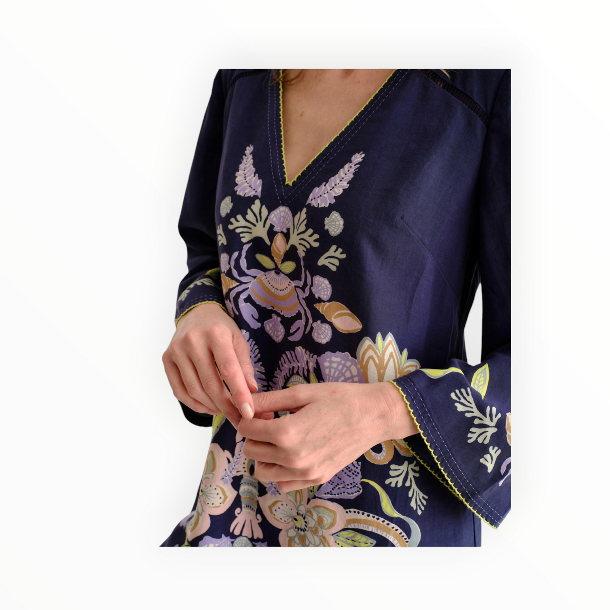 Cartolina Folly Mini Dress - Mariner’s Bloom