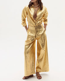 Lanhtropy Culotte Pants - Gold