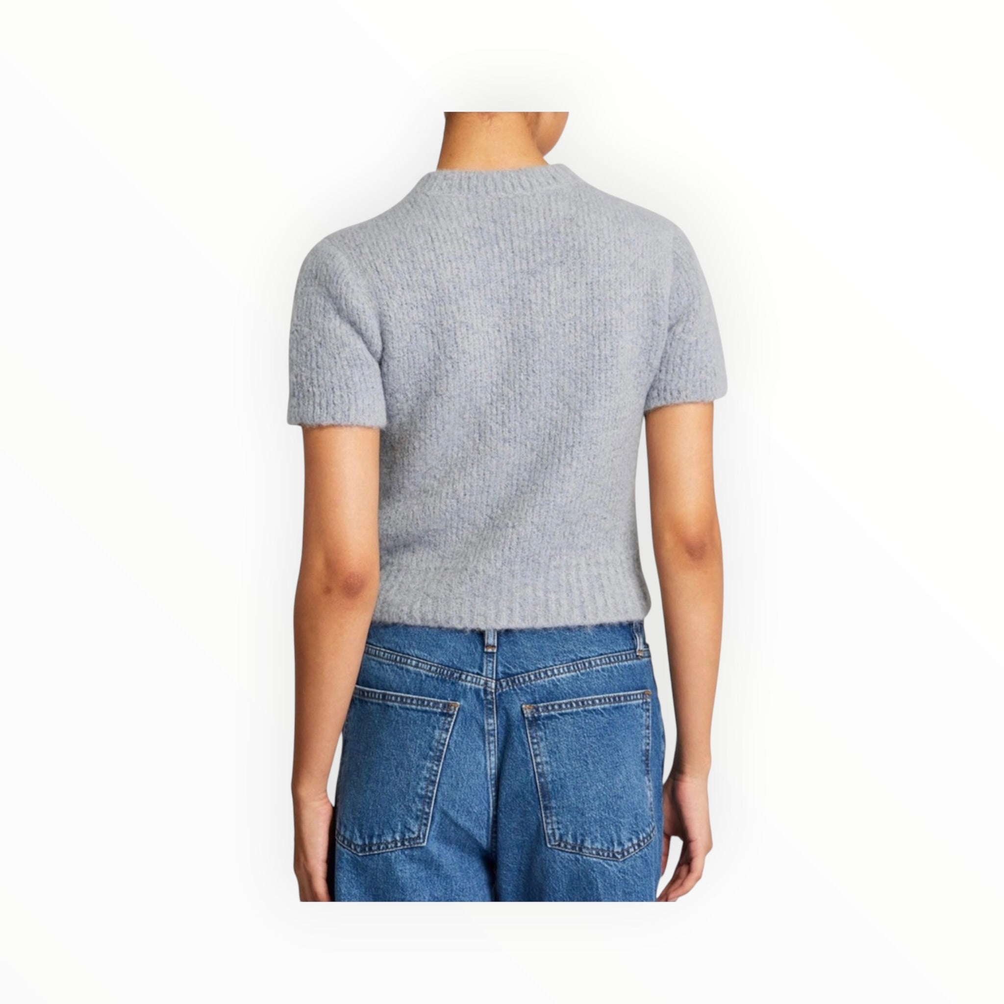 Frame Fitted Sweater Tee - Chambray Blue