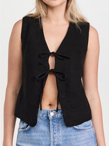 DL1961 Zia Vest - Black Linen