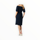 Lola & Sophie Shadow Stripe Midi Dress - Night Watch