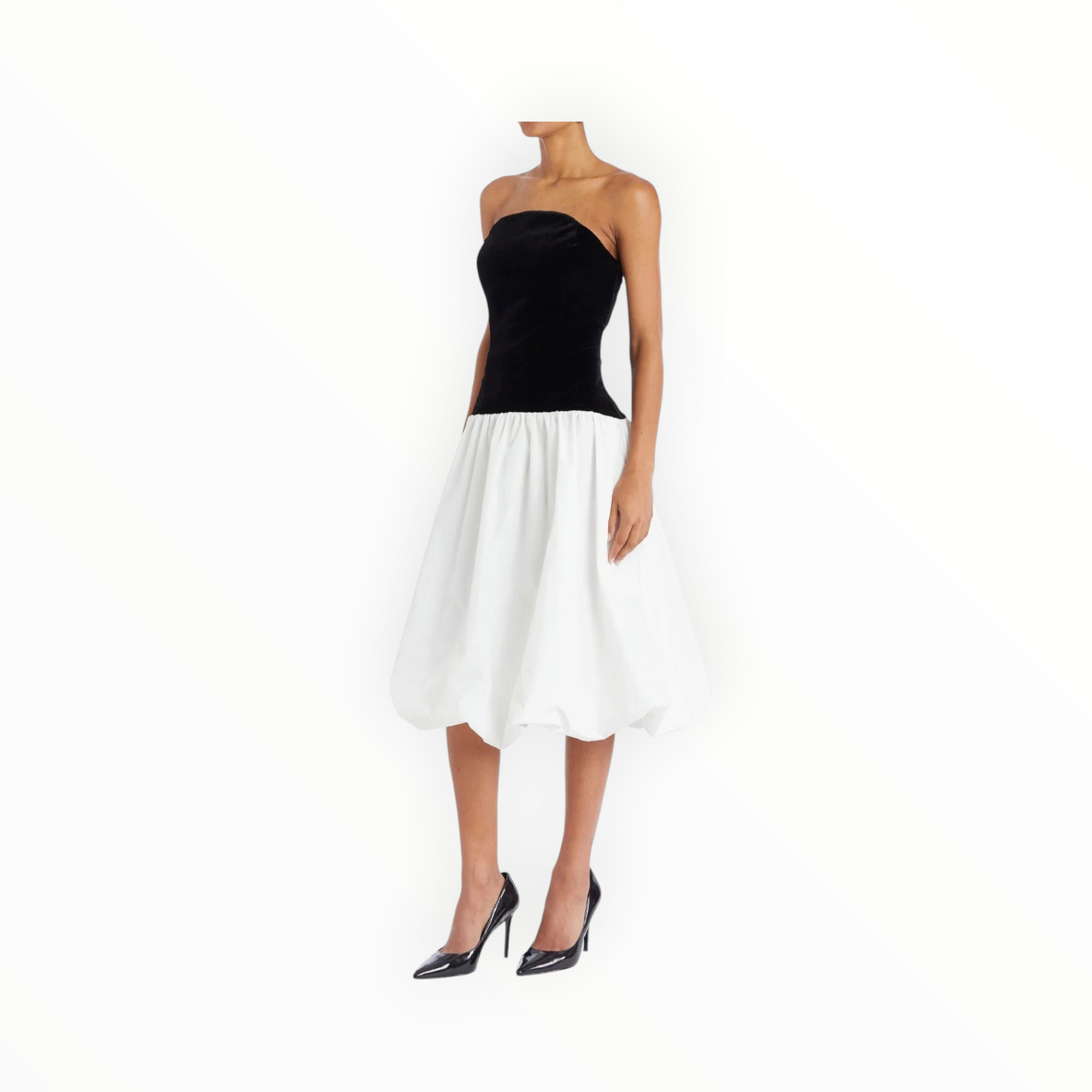 Amanda Uprichard Valencia Bubble Dress - Black/White