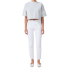 AGOLDE Willow Mid-Rise Slim Crop - Sour Cream