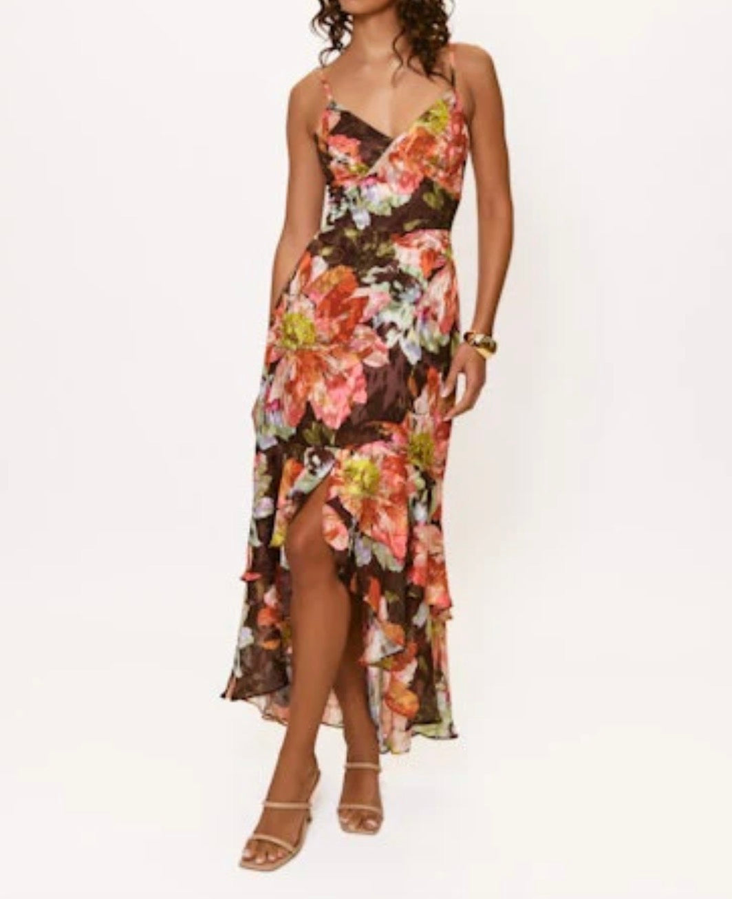 Hutch Royce Dress - Brown Vintage Upholstery Floral