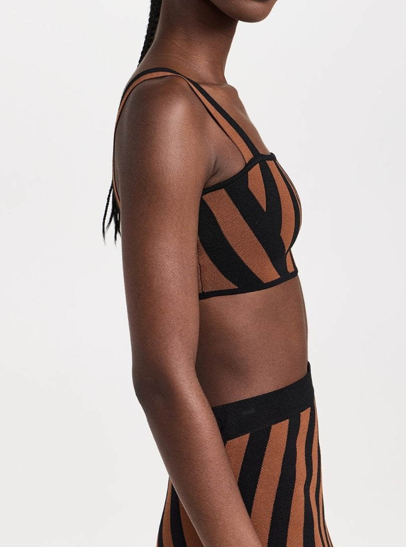 STAUD Zola Top - Brown Multi