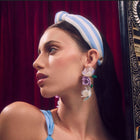 Lele Sadoughi Capri Stripe Knotted Linen Gauze Headband