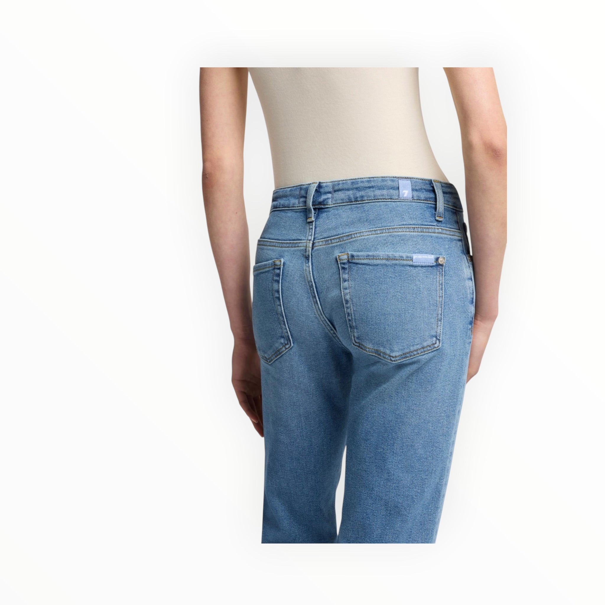 7 For All Mankind Calie Straight Ankle in Luxe Vintage - Fancy