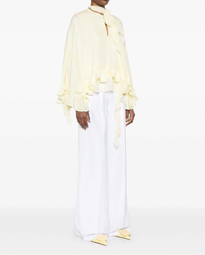 Dorothee Schumacher Sheer Twist Blouse - Yellow