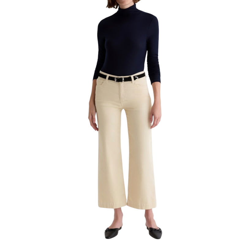 Saige Wide Leg Crop Corduroy Pant - Opal Stone