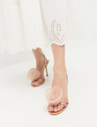 Loeffler Randall Steph Blush Organza Rose Sandal