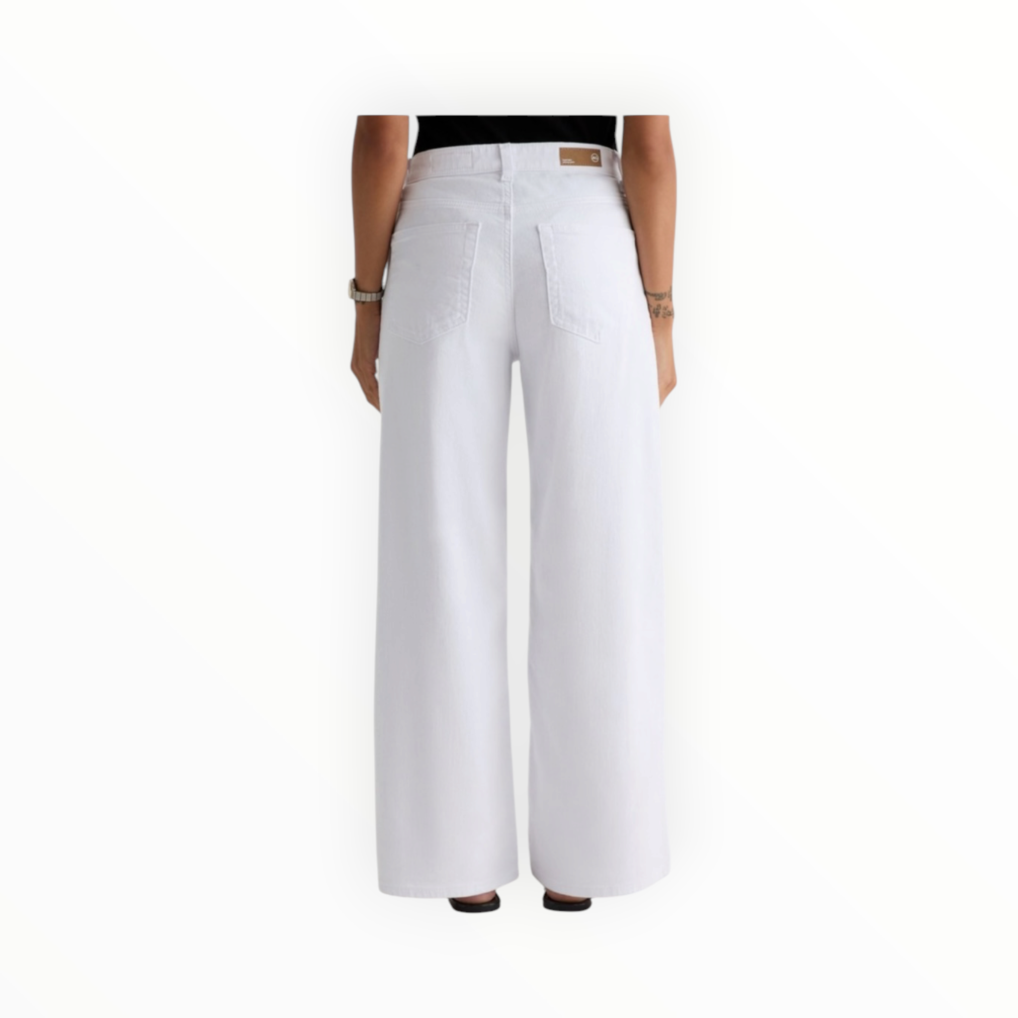 AG Jeans Saige Wide Leg Crop - Gallery White