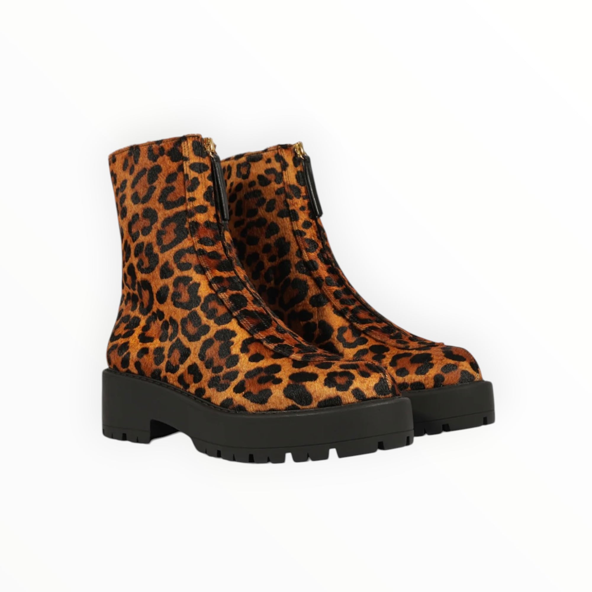 Schutz Farrah Hair Calf Bootie - Leopard