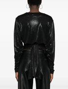 IRO Ojalie Lurex Blouse - Black
