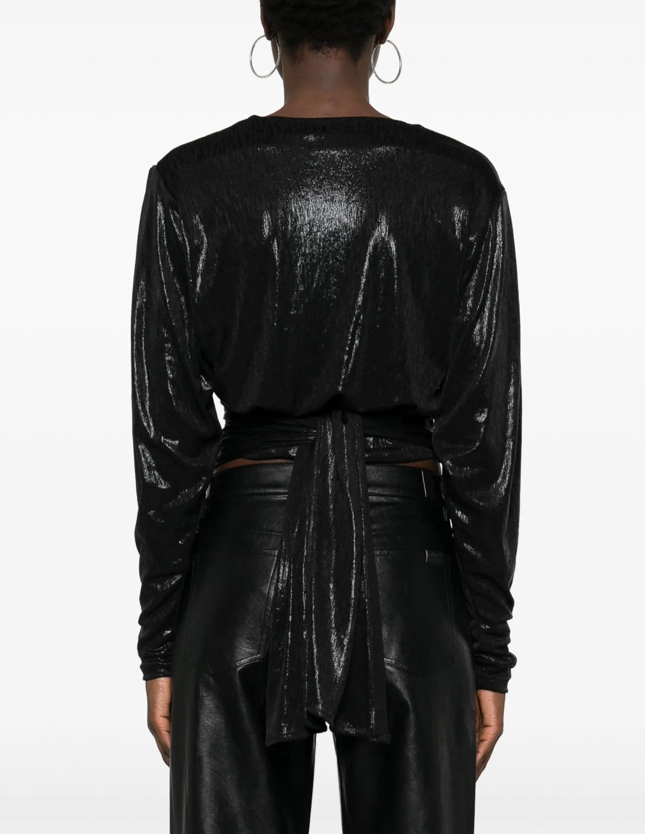 IRO Ojalie Lurex Blouse - Black