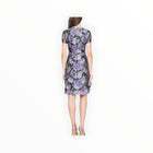 THEIA Serenza Jacquard Dress - Iris Bloom/Navy