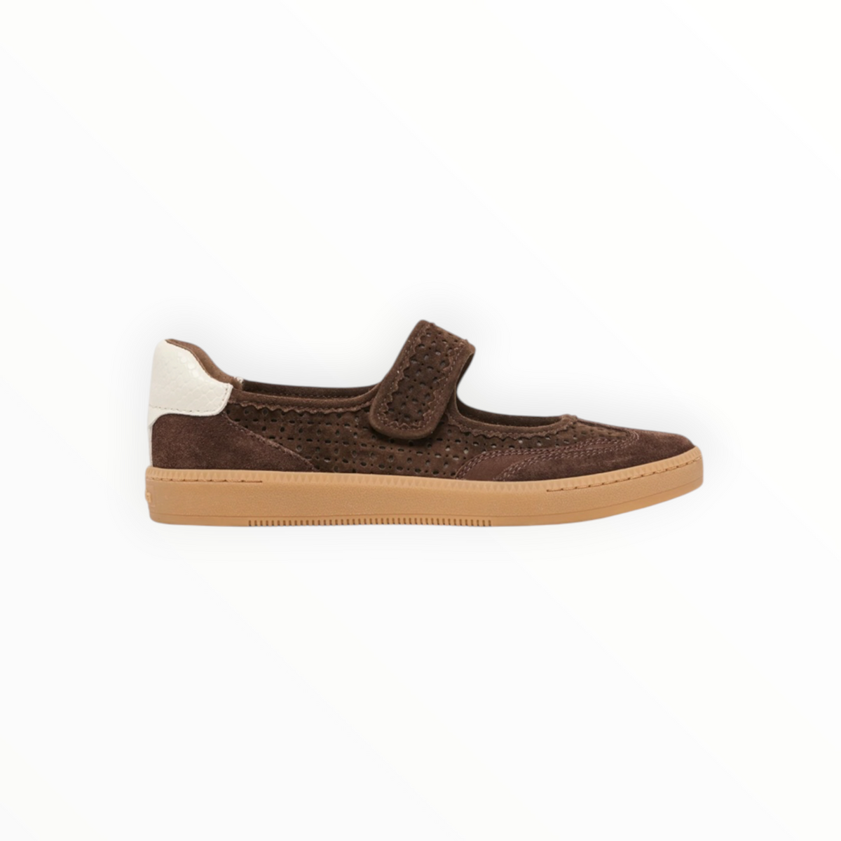 Dolce Vita Nanet Sneakers - Dark Brown Perforated Suede