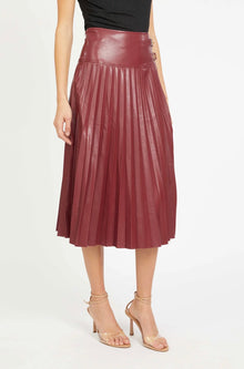 Caballero Hendrix Vegan Leather Skirt - Cabernet