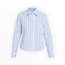 WE-AR4 The Rebel Striped Wool Shirt - Blue Stripe